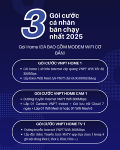 Top 3 gói cước internet wifi mạng VNPT bán chạy nhất 2025