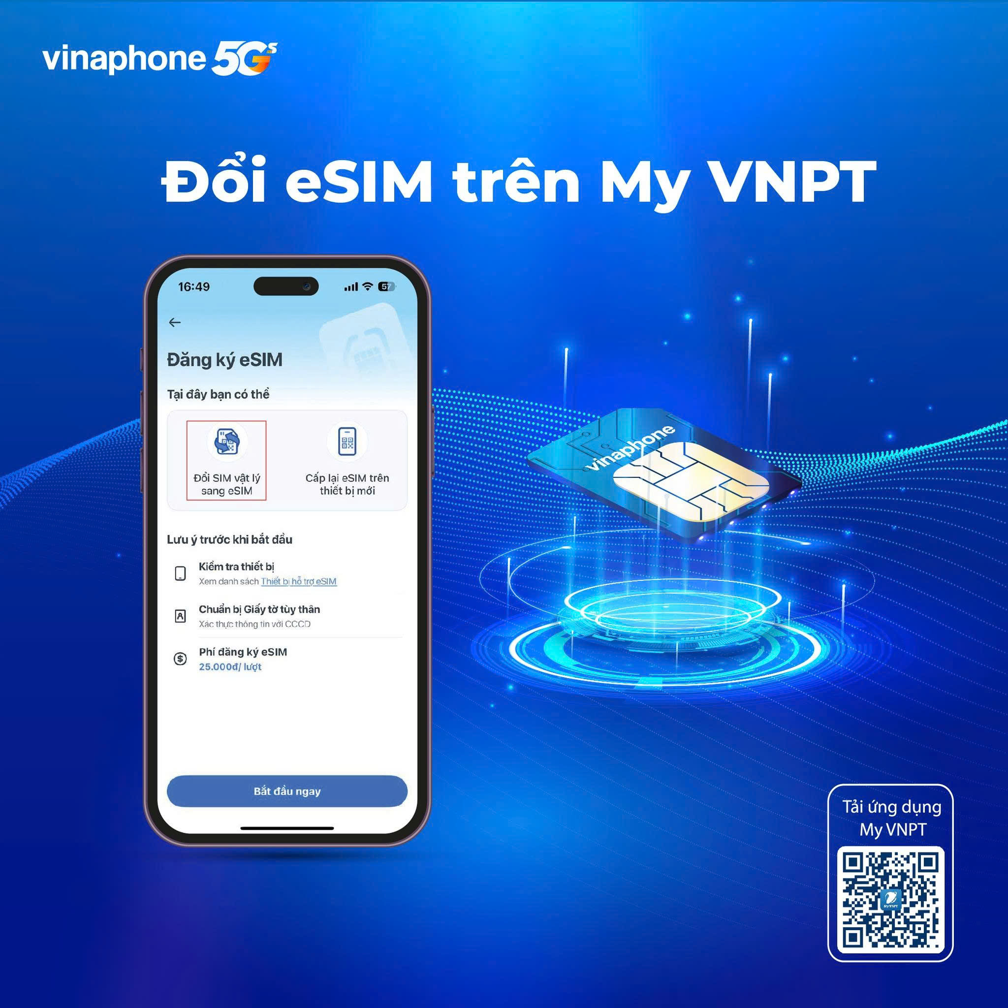 Đổi eSIM trên MyVNPT